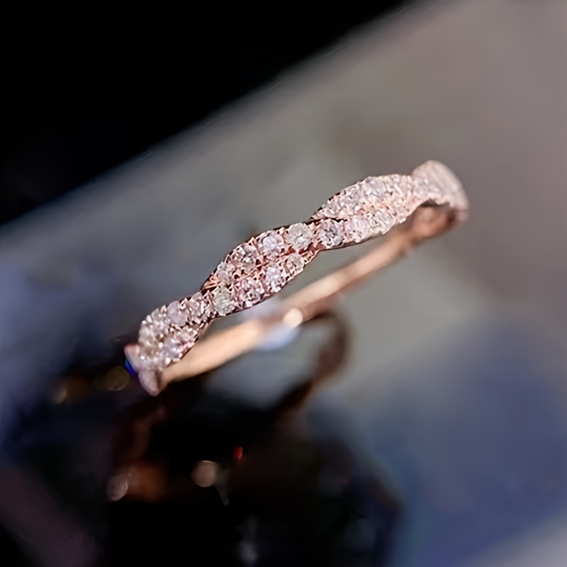 April Birthstone Women's Zirconia Eternity Ring Holiday Theme